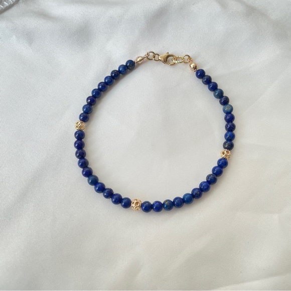 Handmade lapis lazuli bracelet - Picture 2 of 3